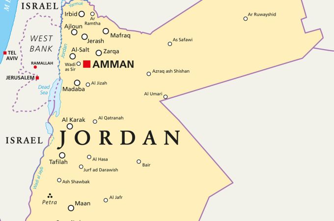 Map of Jordan