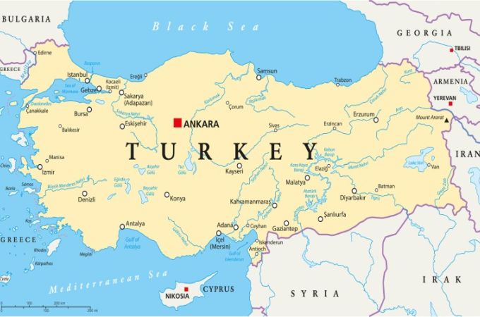 Map Of Turkey 