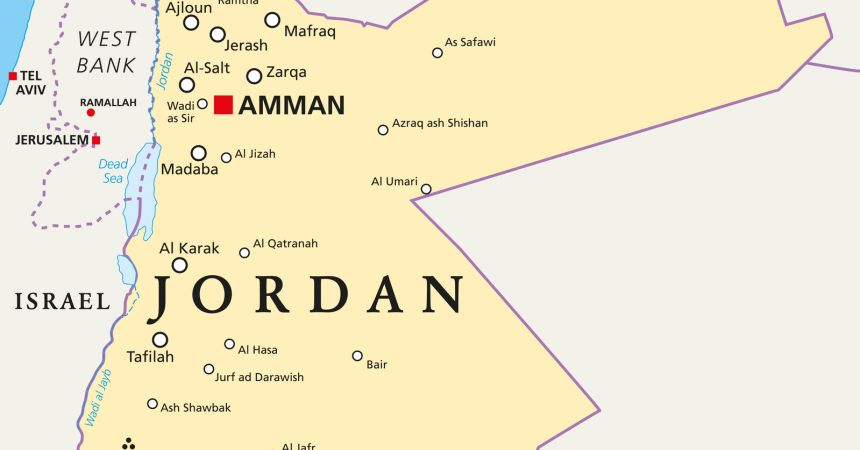 Map of Jordan