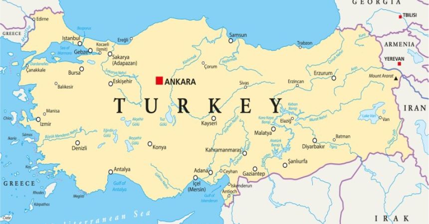 Map Of Turkey 