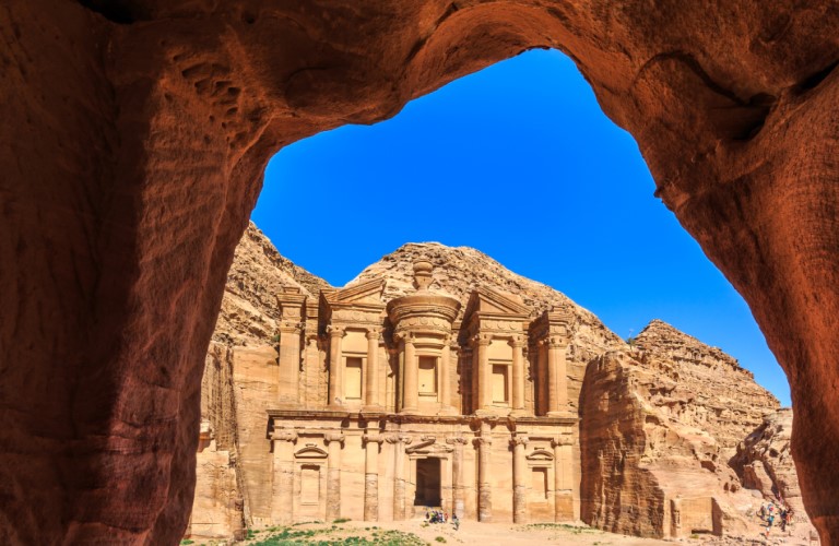 Petra: Ancient rock-carved city, iconic wonder.