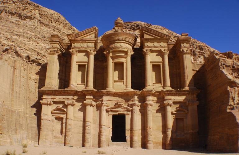 Ancient Petra, Jordan: Rock-carved city, timeless archaeological wonder.