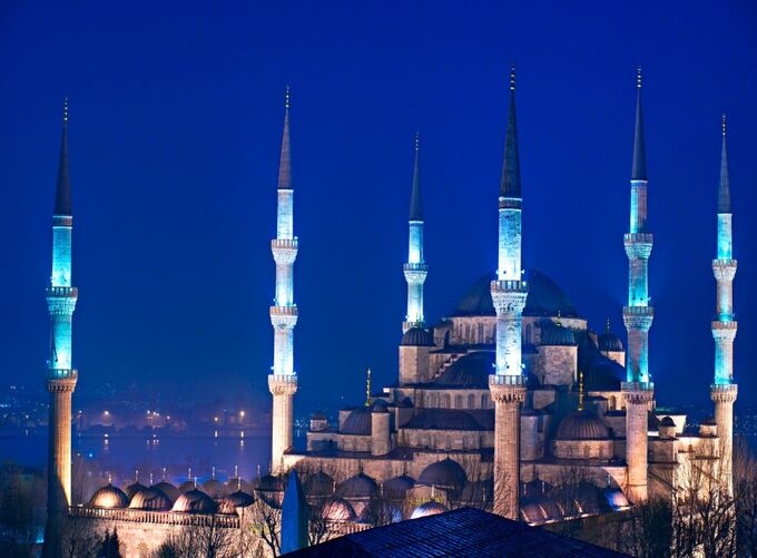 Visit the Blue Mosque, a jewel of Istanbul's skyline