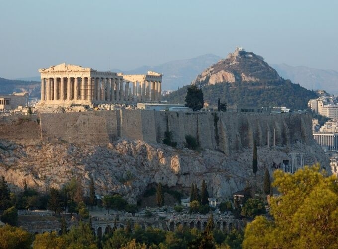 Parthenon on Acropolis standing proudly amidst ancient Athens ruins