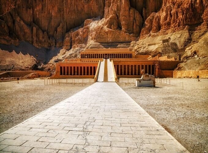 The Valley of the Queens nestled amidst Luxor’s dramatic rocky cliffs