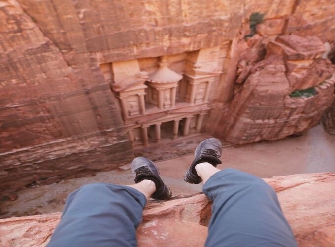 Petra’s monumental ruins blending seamlessly with the natural environment