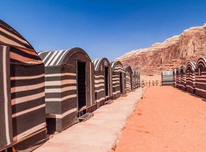 Wadi Rum's serene desert camp offering authentic Bedouin experiences