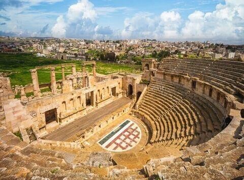 •  Jerash's chariot tracks preserved in its ancient hippodrome